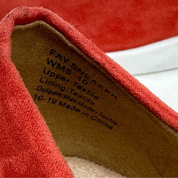 Kenneth Cole Fay Sneaker Slip On Wedge Nautical - ORANGE & WHITE - Picture 5 of 8